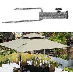 Strong Steel Umbrella Ground Anchor for Outdoor Use with Adjustable Fitting