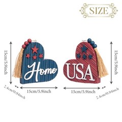 4th of July Decorations, 2 Pcs Large, 250th Anniversary USA Patriotic