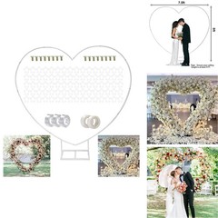 Kimi House Heart Shaped White Metal Balloon Arch Stand Frame Display Kitlove