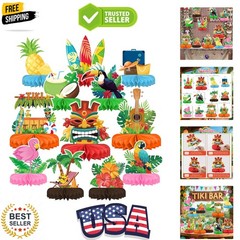 Hawaiian Luau Party Decorations Set: Aloha Theme Table Decoration with Luau H…