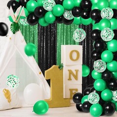 137 Pcs Black Green Graduation Decorations 2025 Balloon Garland Kit Sequin Ba…