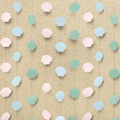 Seashell Garland Sea Shell Party Decorations under the Sea Party Decor Hanging B