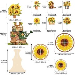 Yellow Sunflower Party Cupcake Decorations Set with 1PCS 3-Tier Gardening Cup…