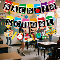 3Pcs Back to School Banner Decorations Welcome Back Banner Decor for Classroom O