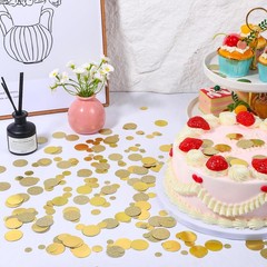 200 PCS Gold Confetti Glitter Round Dots Scatter Table Party Decor