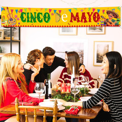 Cinco De Mayo Banner, Large 5 De Mayo Decorations Banner, Mexican Fiesta Cinco D
