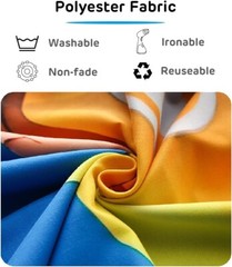BELECO Birthday Polyester Fabric Backdrop, 5x3ft, Includes Happy Birthday Decora