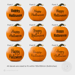 Halloween Pumpkin Decal | Spooky Custom Decal Stickers | Personalisable