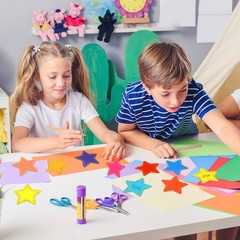 Confetti Star Paper Cutouts Assorted Colors Classroom Bulletin Board 120 PCS