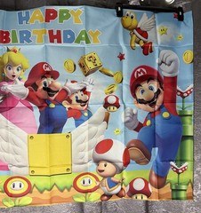 NEW 42Pcs Super Mario Bros Birthday Party Decor Backdrop Banner Balloons+
