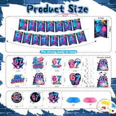6 7 Birthday Decorations Neon Party Decoration 67 Birthday Decoration Set02