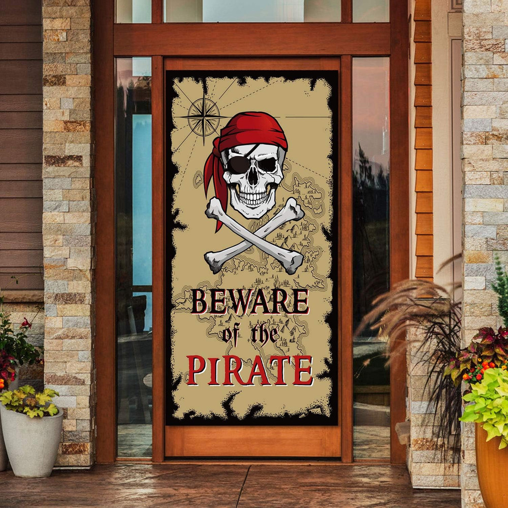Pirate Door Banner Party Backdrop Halloween Birthday Decoration Photo Booth Prop
