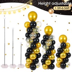 Balloon Column Stand with 102 Balloons, Balloon Column Kit Set of 2, Metal Ba…