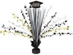 Black, Gold, and Silver Graduation Party Centerpiece – 1 pc