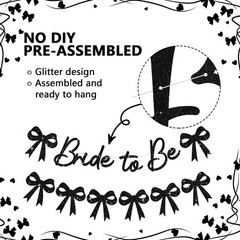 RICHHHA Glitter Bride Banner Black