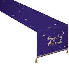 Eid Mubarak Celebration Ramadan Religious Theme Party Decoration Table Runner