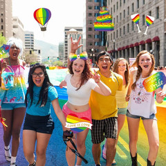 26 Pcs Pride Rainbow Photo Booth Props, Gay Pride Day Love Is Love Selfie Photob