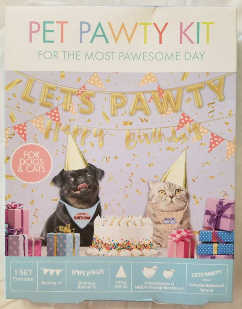 🐕🥳🐈 NIP 🐕🥳🐈🥳Pet Pawty Kit For Dogs & Cats Birthday Party Kit 🥳🐕🥳🐈