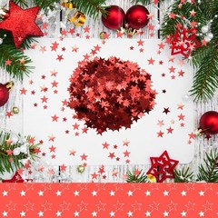 60g Star Confetti Metallic Foil Stars Table Sequin Halloween Party ZX/Red