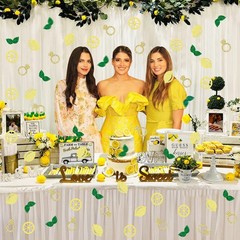 200 PCS Glitter Lemon Table Confetti Main Squeeze Bridal Shower Party Decor
