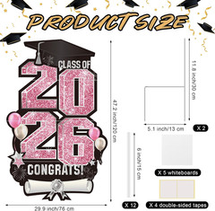 2026 Extra Large 47.2 Inch Graduation Yard Sign Congrats Grad Lawn Decor Class o