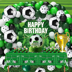 122PCS Soccer Birthday Party Decorations Set for Boys, Includes Banner, Balloons