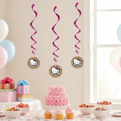 Hello Kitty 3 Ct Hanging Swirls 26″ Decorations