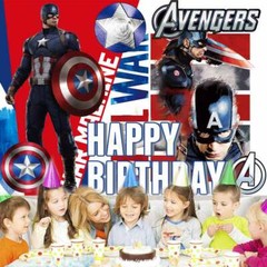 Captain American Party Decoration Party Supplies Backdrop Banner Vinyl 7x5ft