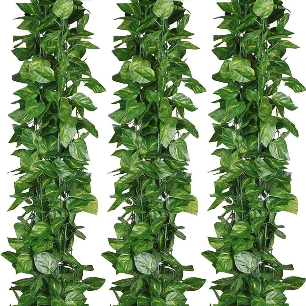 ZWYOQI 84 feet Artificial Vines Greenery Garland Fake Scindapsus/12 Strands