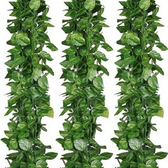 ZWYOQI 84 feet Artificial Vines Greenery Garland Fake Scindapsus/12 Strands