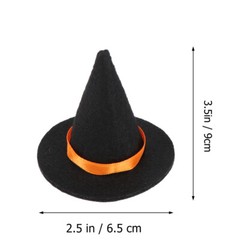 10pcs Mini Felt Witch Hats Handmade Wine Bottle Decor for DIY Hair Accessories