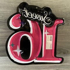 Pink Glitter Sweet 16 Birthday Party Celebration Decoration 3D New