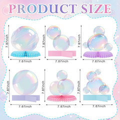 10 Pcs Iridescent Bubble Centerpieces under the Sea Party Decorations Mermaid Bi