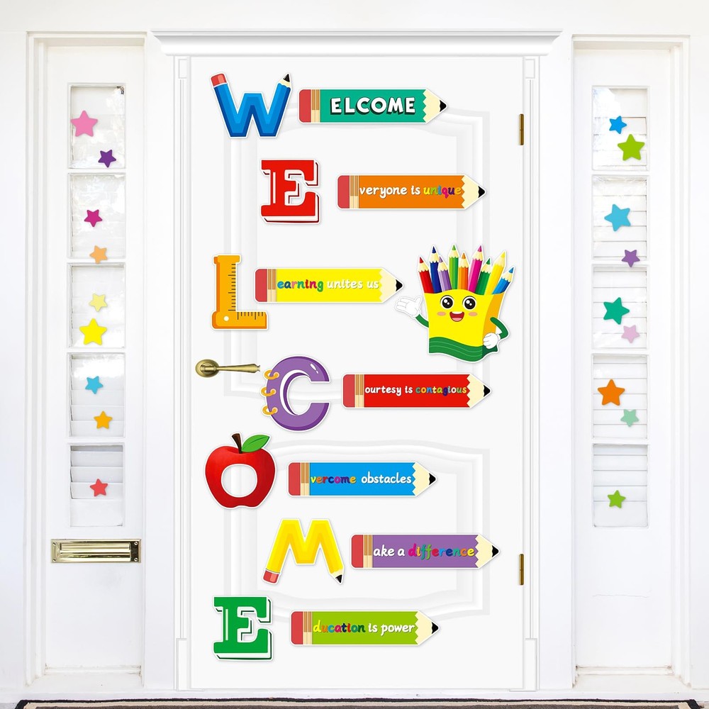 Welcome Classroom Door Decor Bulletin Board Decorations Set Elementary School
