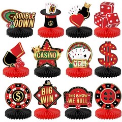 KatchOn, Big Casino Centerpieces for Tables – Pack of 12 | Casino Theme Party…