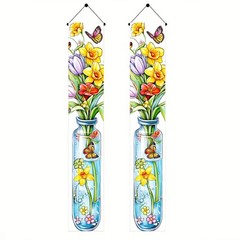 Spring Door Banner 12×72 Inch Spring Door Cover Floral Porch Banner Butterfly…