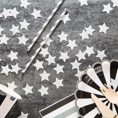 Glitter Star Confetti Wedding Party Decor and Table Decor 1.2’’ in Diameter (Sil