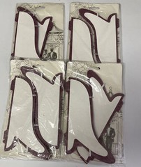 Beistle Art Tissue Decoration Westminster Bells 9″ Two Pack Lot Of 4 Burgundy