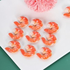 15 PCS Artificial Shrimp Figurines Lifelike Plastic Fake Food Model Photo Prop