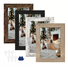 Minimalist MDF Picture Frames 4 Pack 4×6 5×7 for Living Room Bedroom Wall Decor
