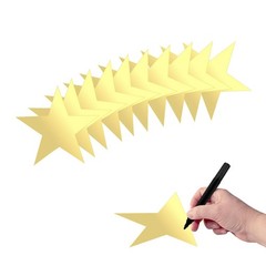 30 Pcs Gold Star Cutouts – Double Printed Paper Stars Decoration – 5.9 Inches –