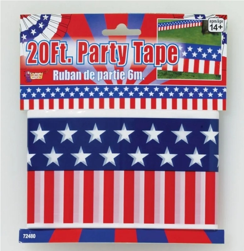Forum Novelties Patriotic Party Tape 20 Foot 3 Pack