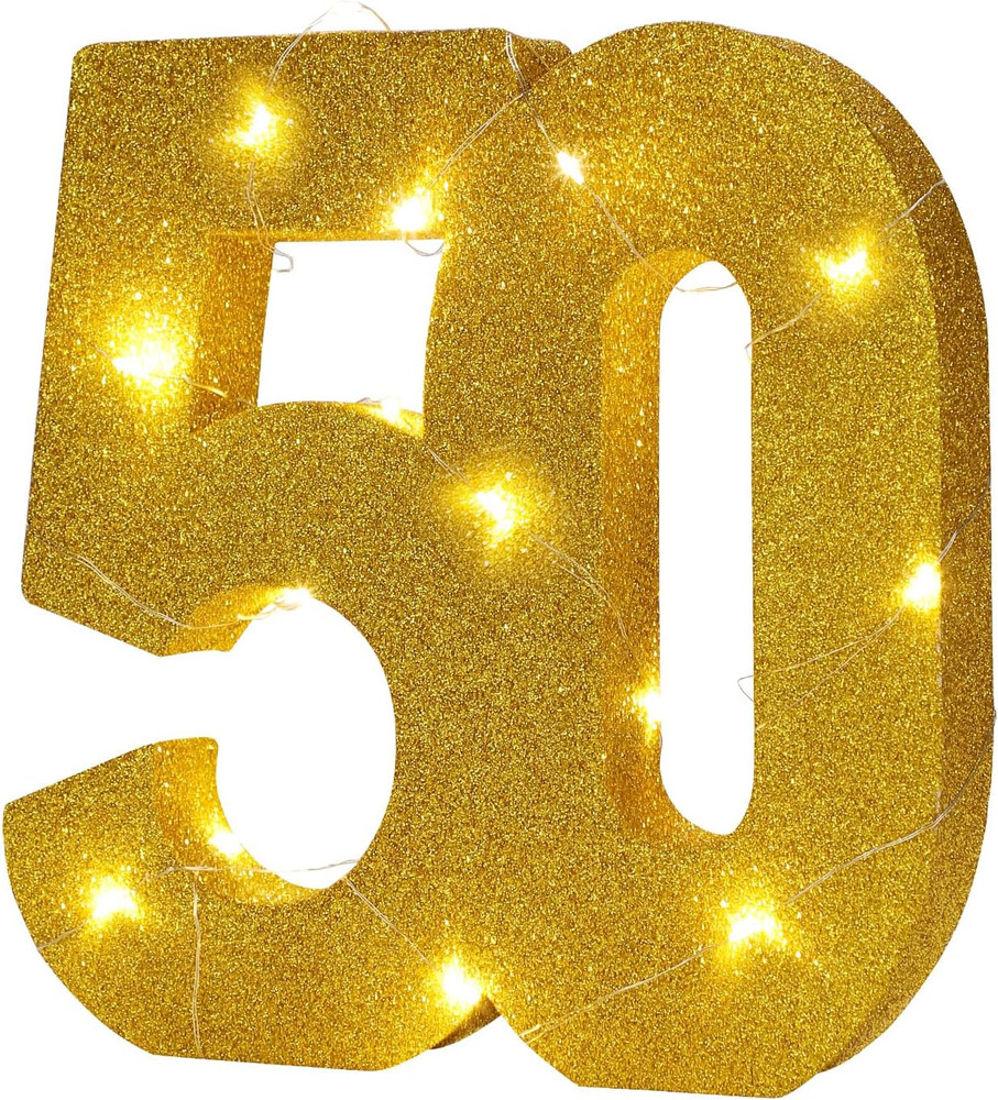 50Th Birthday Decorations Women and Men,Gold Glitter Numbers for 50Th Wedding An