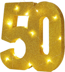 50Th Birthday Decorations Women and Men,Gold Glitter Numbers for 50Th Wedding An