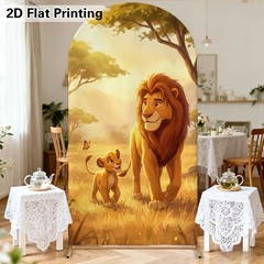 Lion King Arch Backdrop Cover Simba Kids Birthday Party Photo Background Prop