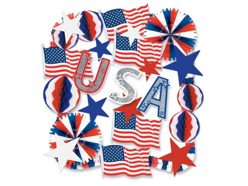 Patriotic Decorating Kit 4th Of July Independence Day Party Pack Kit Decorations