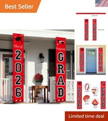 Durable Red and Black Graduation Flags – Celebrate the Class of 2026 with Style
