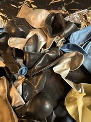Large Balloon Arch Latex & Mylar Balloons Metallic Blue Silver Black Clear 133pc