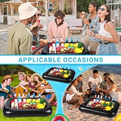 Rectangular Inflatable Serving Bar Floating Drink Holder for Pool Inflatable …