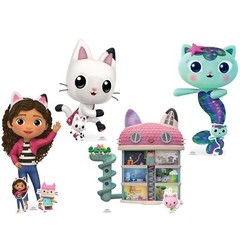 Gabby’s Dollhouse Official Cardboard Cutout Set of 4 with 5 FREE Mini Standees